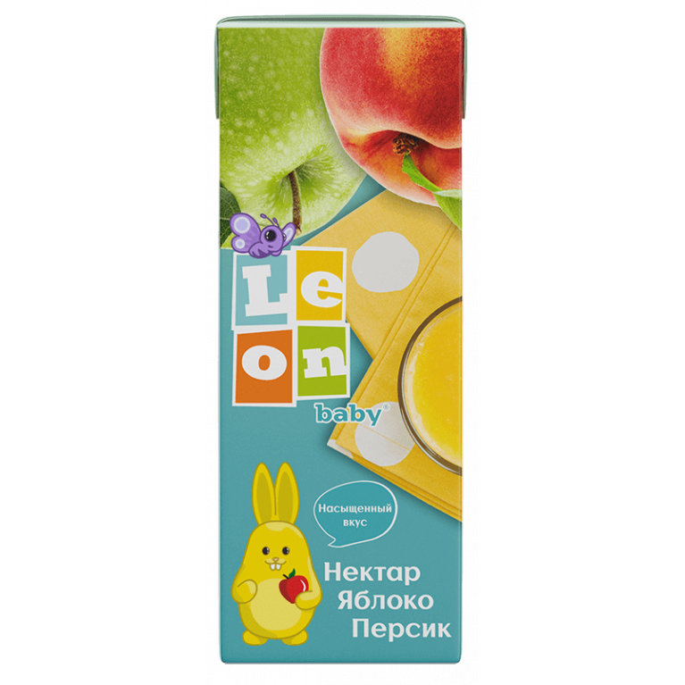 Леон беби сок 200 мл/яблочно-персиковый/