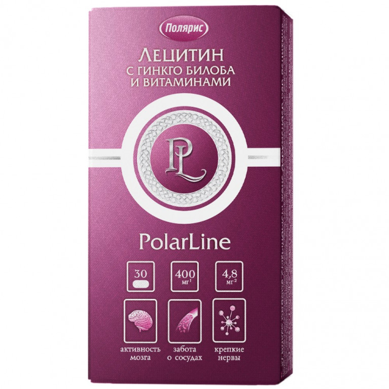 Лецитин с гинкго билоба капсулы 1250 мг №30/полярис/