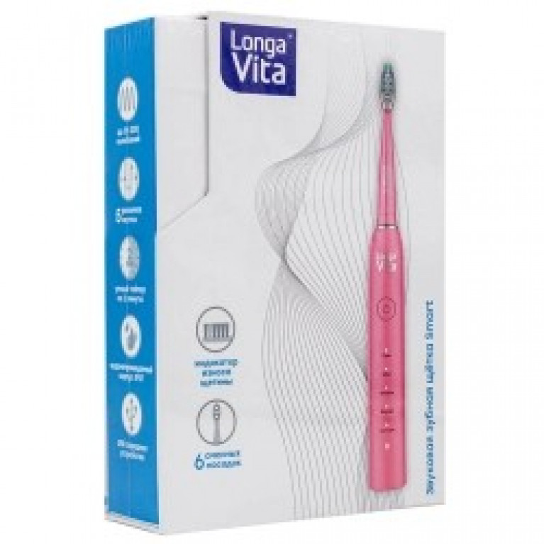 Лонга Вита щетка зубная электрическая B1R/розовая/