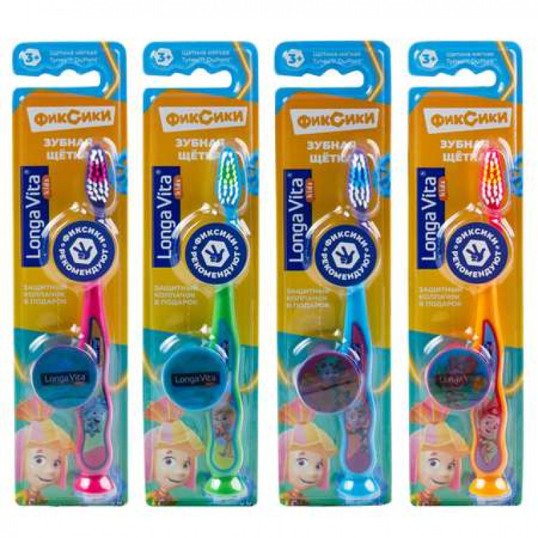 Лонга Вита щетка зубная детская 3+/фиксики/