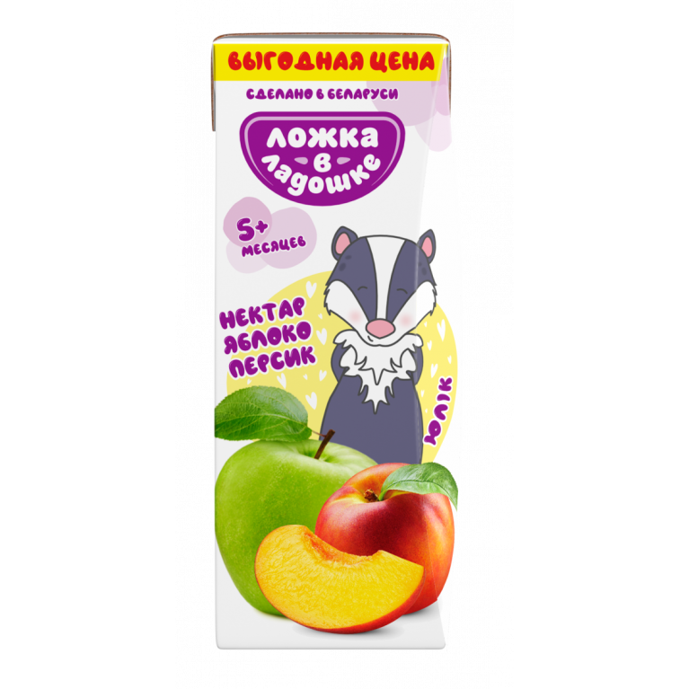 Ложка в ладошке нектар 200мл/яблоко-персик/