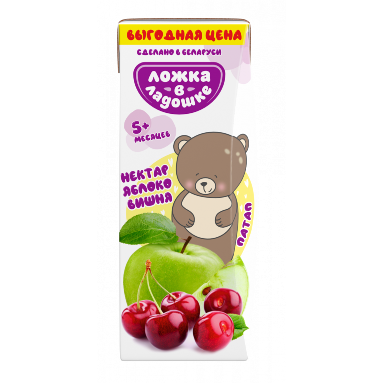 Ложка в ладошке нектар 200мл/яблоко-вишня/