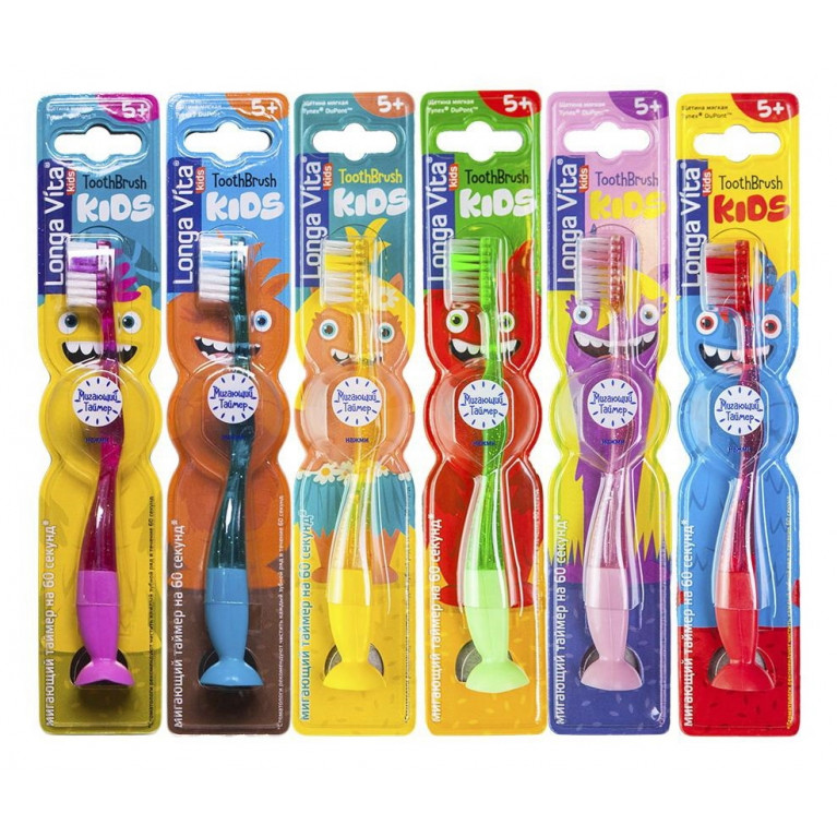 Лонга Вита щетка зубная детская мигающая 5+