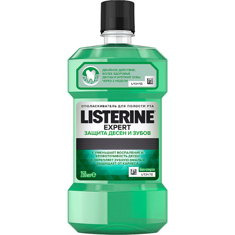 Листерин ополоскиватель для полости рта защита десен и зубов 250 мл 