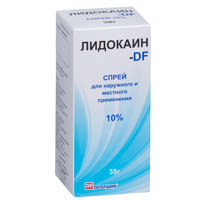 Лидокаин-DF спрей 10% 38 г