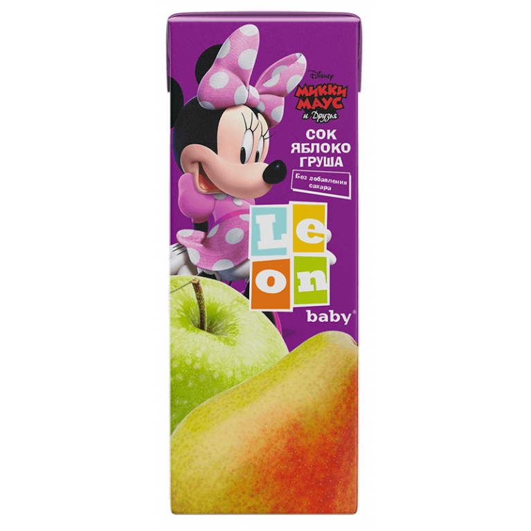 Леон беби сок минни маус 200 мл/яблоко-груша/