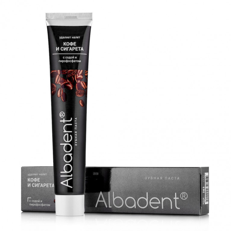 Альбадент зубная паста кофе и сигарета 95 г