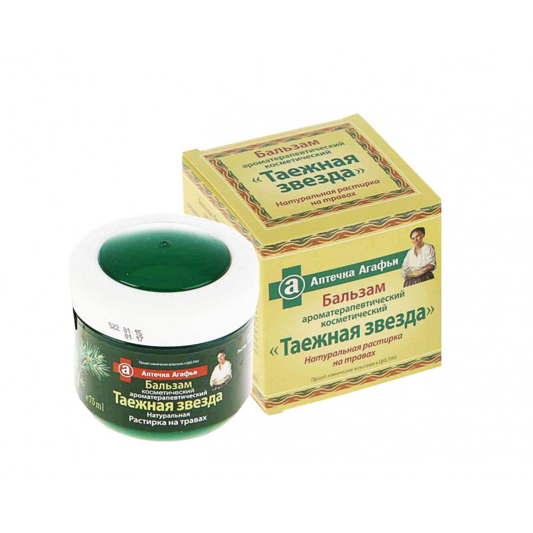 Аптечка Агафьи бальзам-растирка Таежная звезда 75 мл