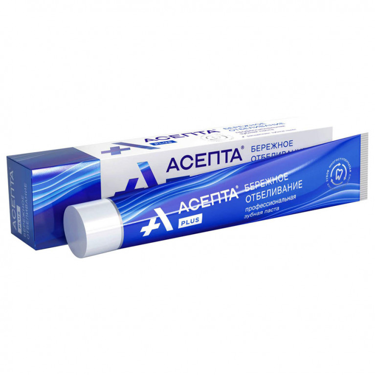 Асепта плюс паста зубная бережное отбеливание 75 мл