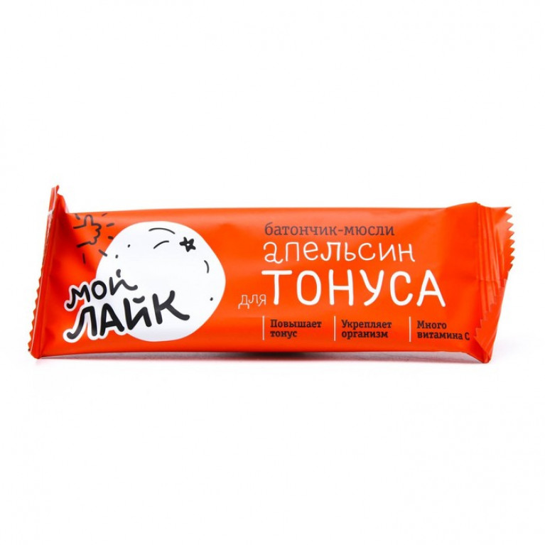 Батончик мюсли кофе апельсин для тонуса 25 г/мой лайк/