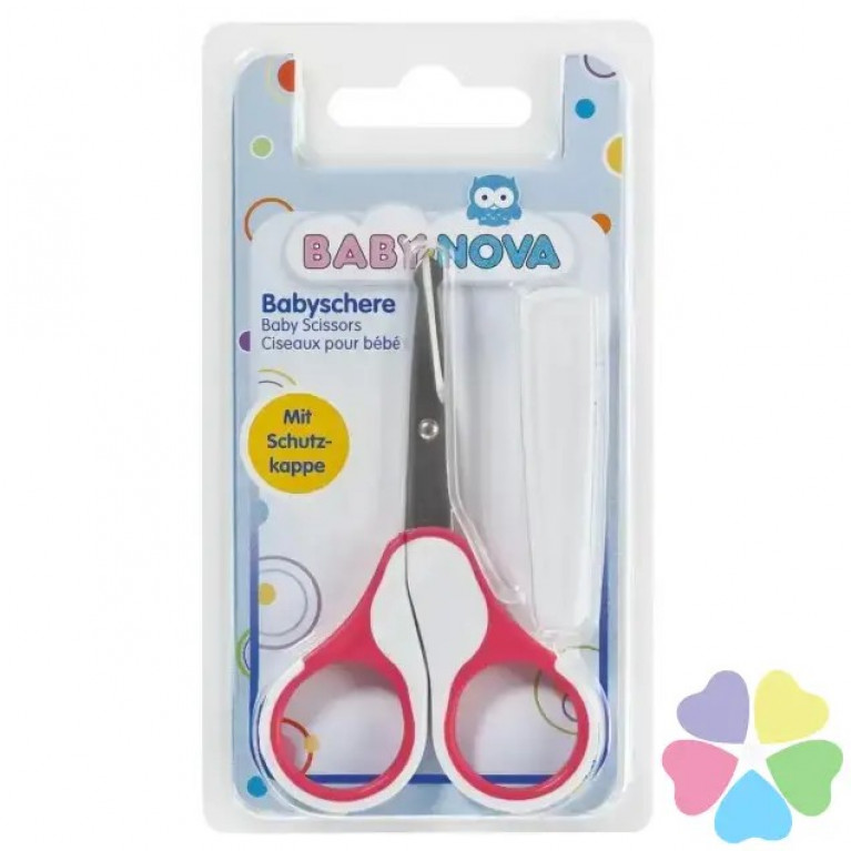 Бейби нова ножницы безопастные с колпачком/33338/