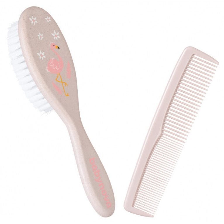 Бейби нова расческа с щеточкой нат-й/33225/