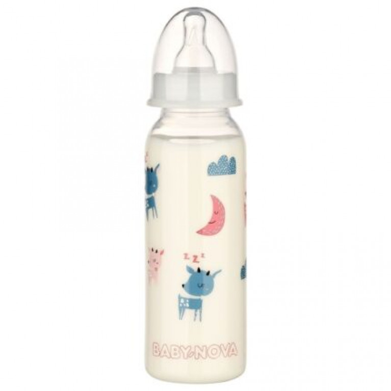 Бейби нова бутылочка пластик стандарт 0-24 мес. 250 мл/47011/