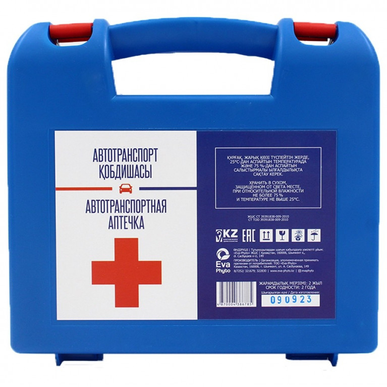 Аптечка автомобильная в футляре /Ева фито/