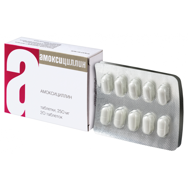 Амоксициллин таблетки 250 мг 20 шт /фарма нур/