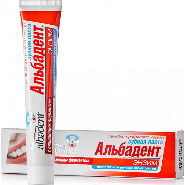 Альбадент зубная паста энзим 105 г
