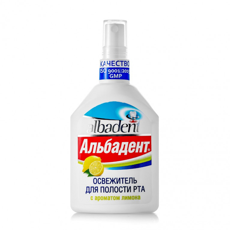 Альбадент освежитель для полости рта 35 мл/лимон/
