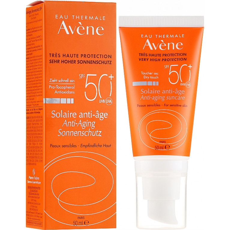 Авене солнцезащитный крем антивозрастной  SPF-50+ 50 мл