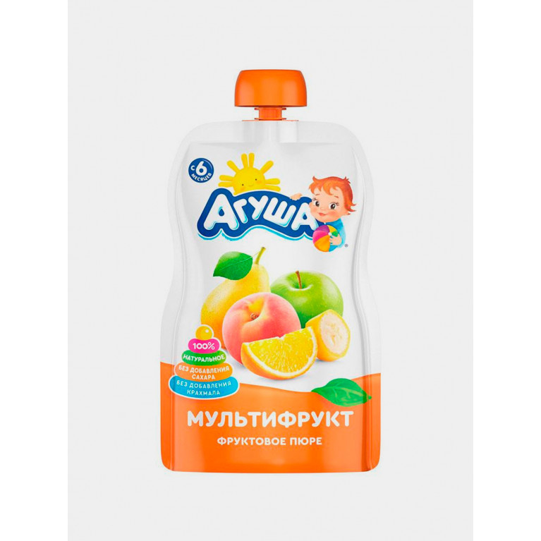 Агуша пюре фруктовое в ассортименте 90 г