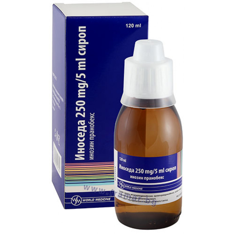 Иноседа сироп 250 мг/5 мл 120 мл