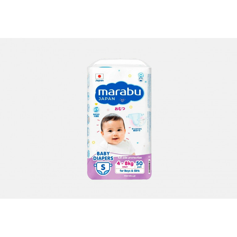 Марабу подгузники размер S 4-8 кг №50