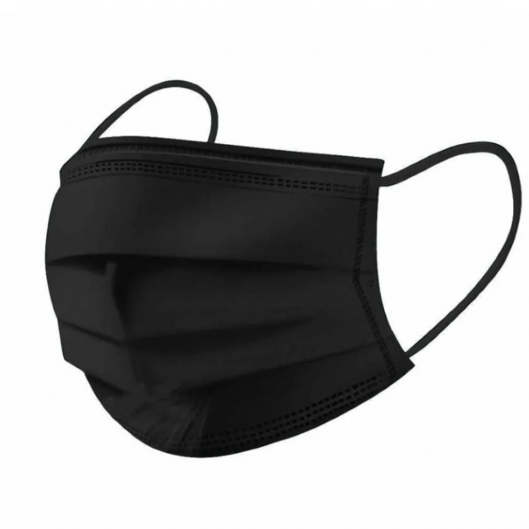 Маска медицинская 3-х-слойная №1/черная/