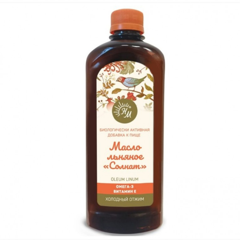 Масло льняное 500 мл Солнат/Россия/