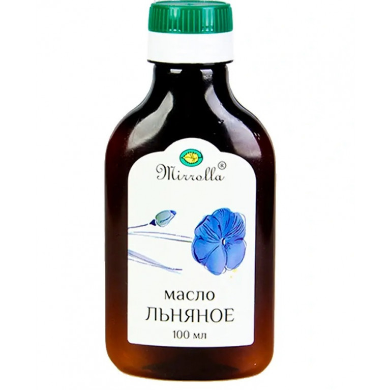 Масло льняное 100 мл/мирролла/