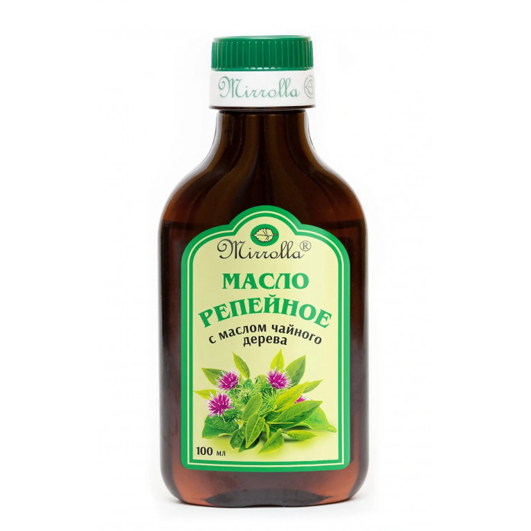 Масло репейное 100 мл/чайное дерево/ /МИРРОЛЛА/