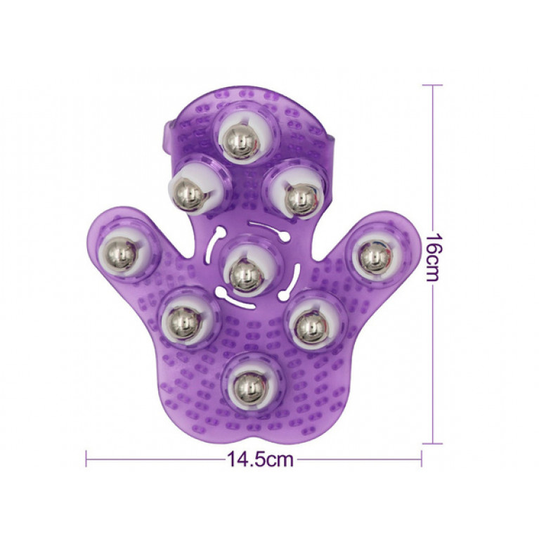 Массажер-перчатка с металлическими шариками "Антицеллюлитный"