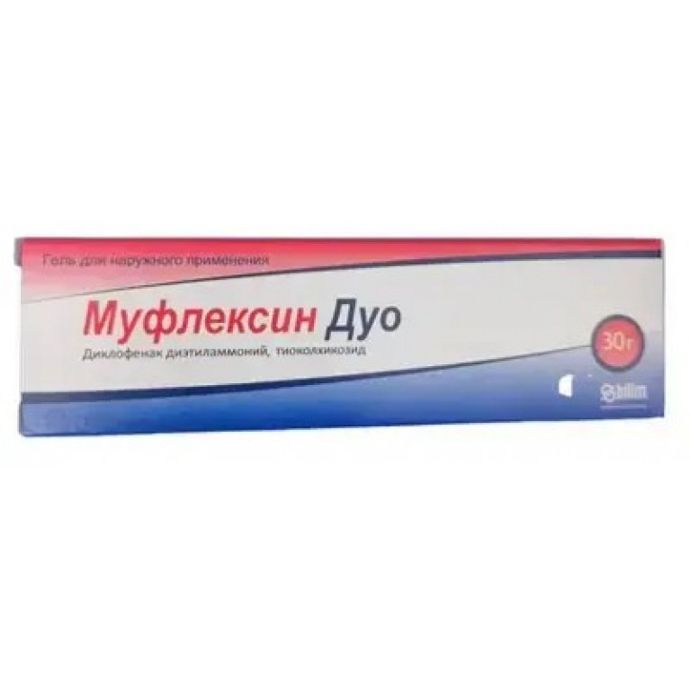 Муфлексин Дуо гель 10/2,5 мг 30 г