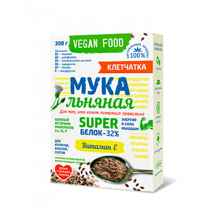 Мука льняная питайся правильно 300 г/компас здоровья/