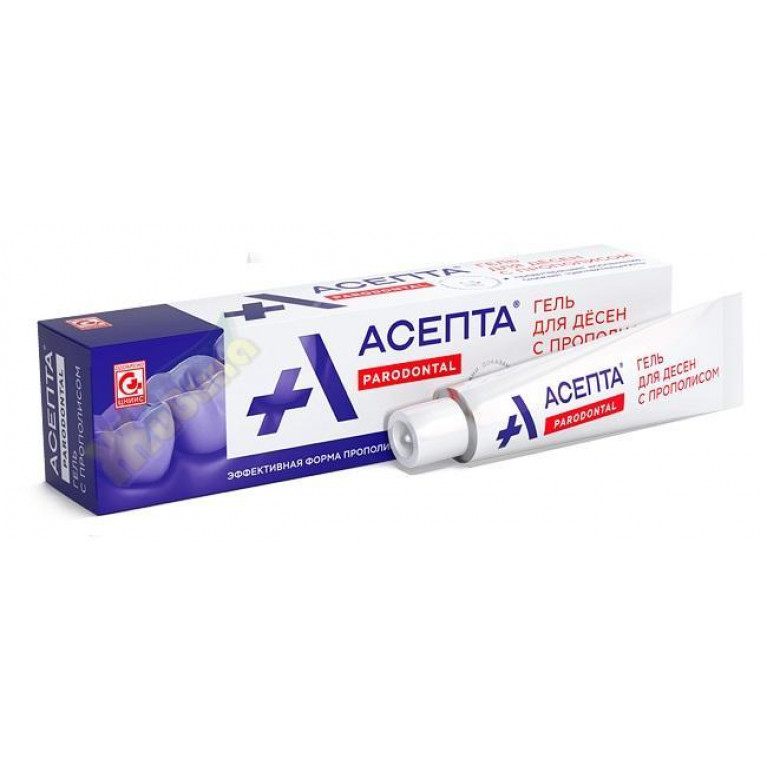 Асепта гель для десен с прополисом 10 г