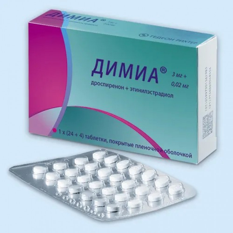 Димиа таблетки 3 мг/20 мг №28