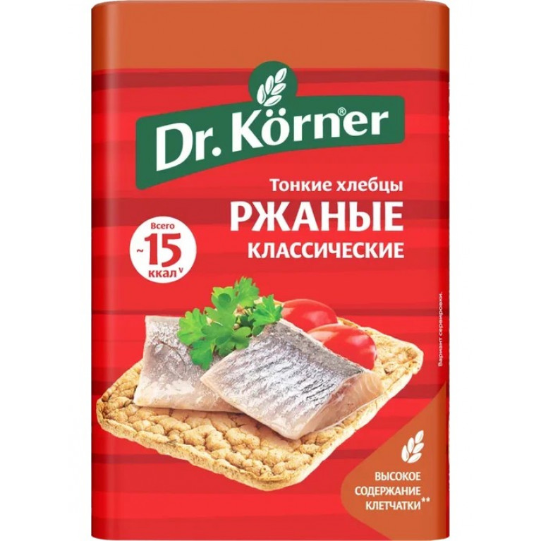 Доктор Корнер хлебцы ржаные классические 100 г