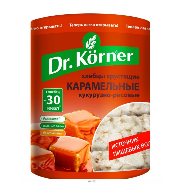 Доктор Корнер хлебцы хрустящие кукурузно-рисовые карамельные 100 г