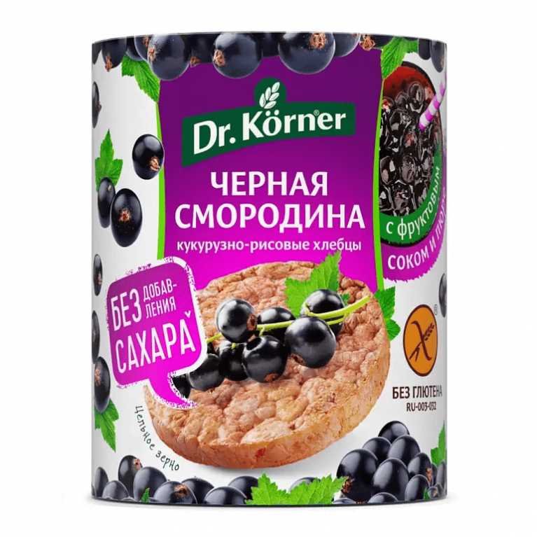 Доктор Корнер хлебцы хрустящие кукурузно-рисовые с смородиной 100 г