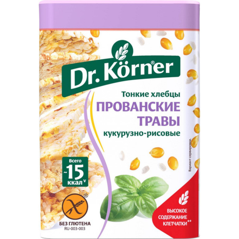 Доктор Корнер хлебцы хрустящие с прованскими травами 100 г
