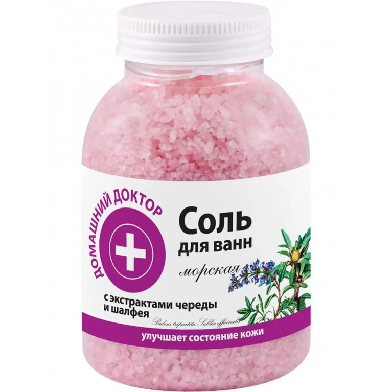 Домашний доктор соль для ванн 1000 г/череда и шалфей/