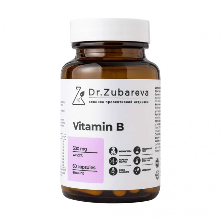 Др Зубарева витамин В капсулы 300 мг №60