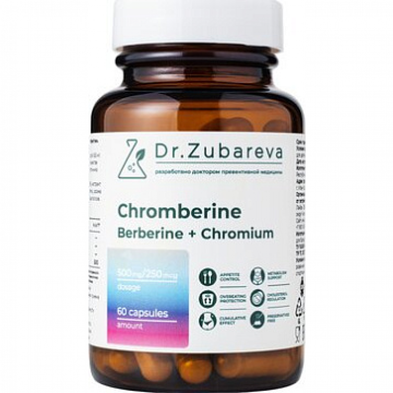 Др Зубарева Хромберин капсулы  №60/Хром+берберин/