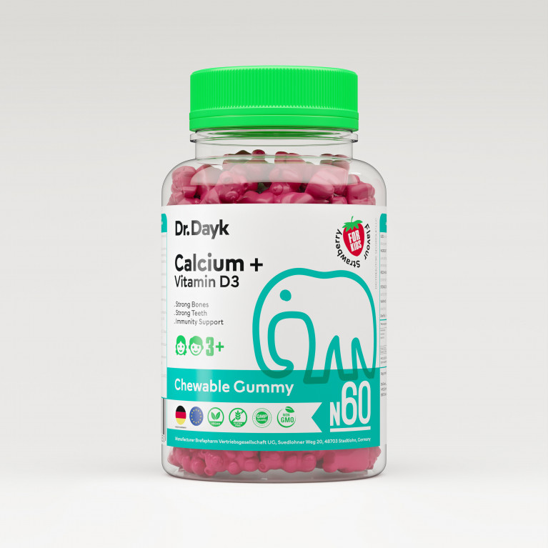 Др.Дайк макси мишки кальций+витамин Д3 пастилки жевательные №60