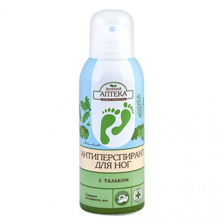 Зеленая аптека антиперспирант для ног с тальком 150 мл