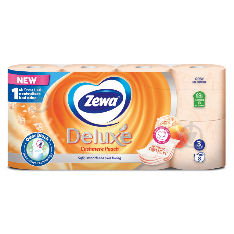 Зева туалетная бумага делюкс №8/Персик/