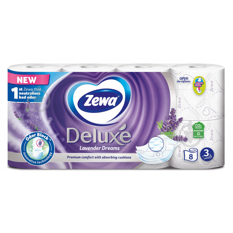 Зева туалетная бумага делюкс №8/Лаванда/