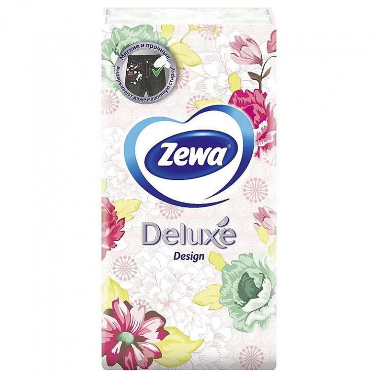 Зева платочки носовые делюкс №10/десигн цветы/