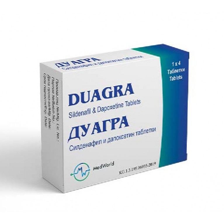 Дуагра таблетки 100/60 мг №4