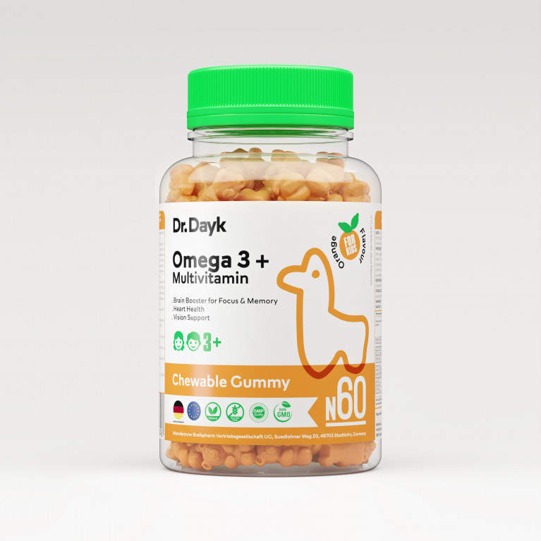 Др.Дайк макси мишки омега 3+мультивитамин пастилки жевательные №60