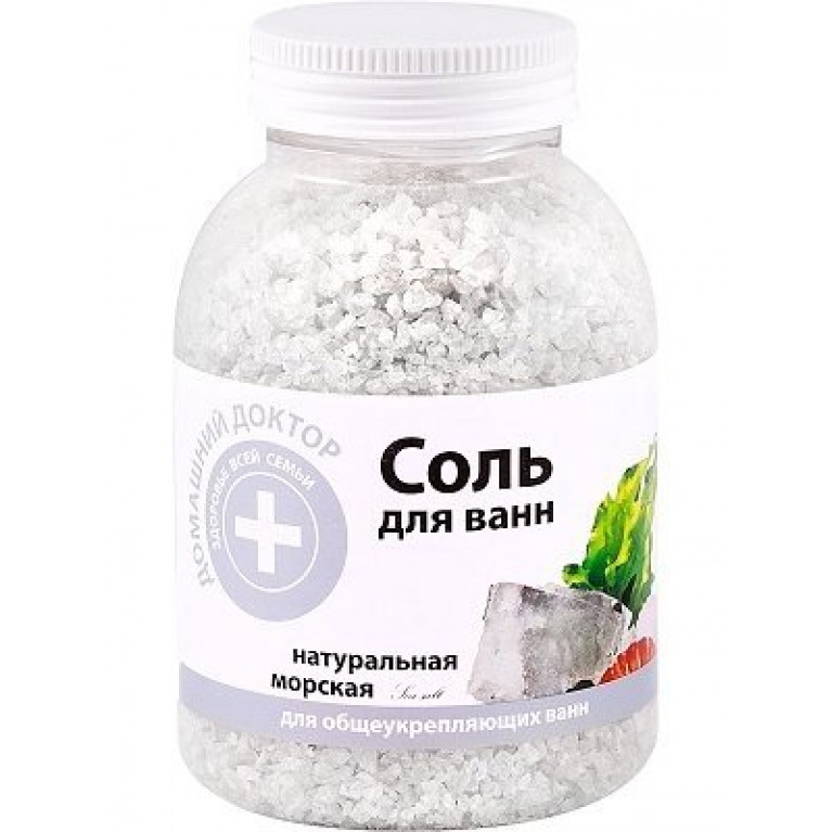 Домашний доктор соль для ванн 1000 г/натуральная/