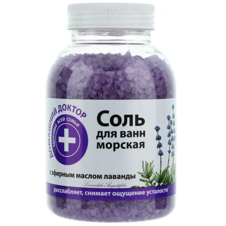 Домашний доктор соль для ванн 1000 г/лаванда/